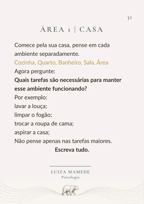 Capítulo 3, área 1: casa