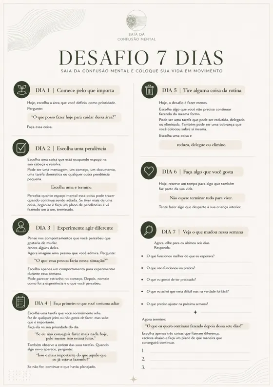 Página do desafio de 7 dias